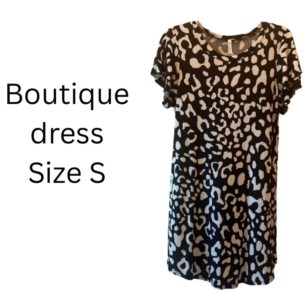 Black and White Animal Print Dress